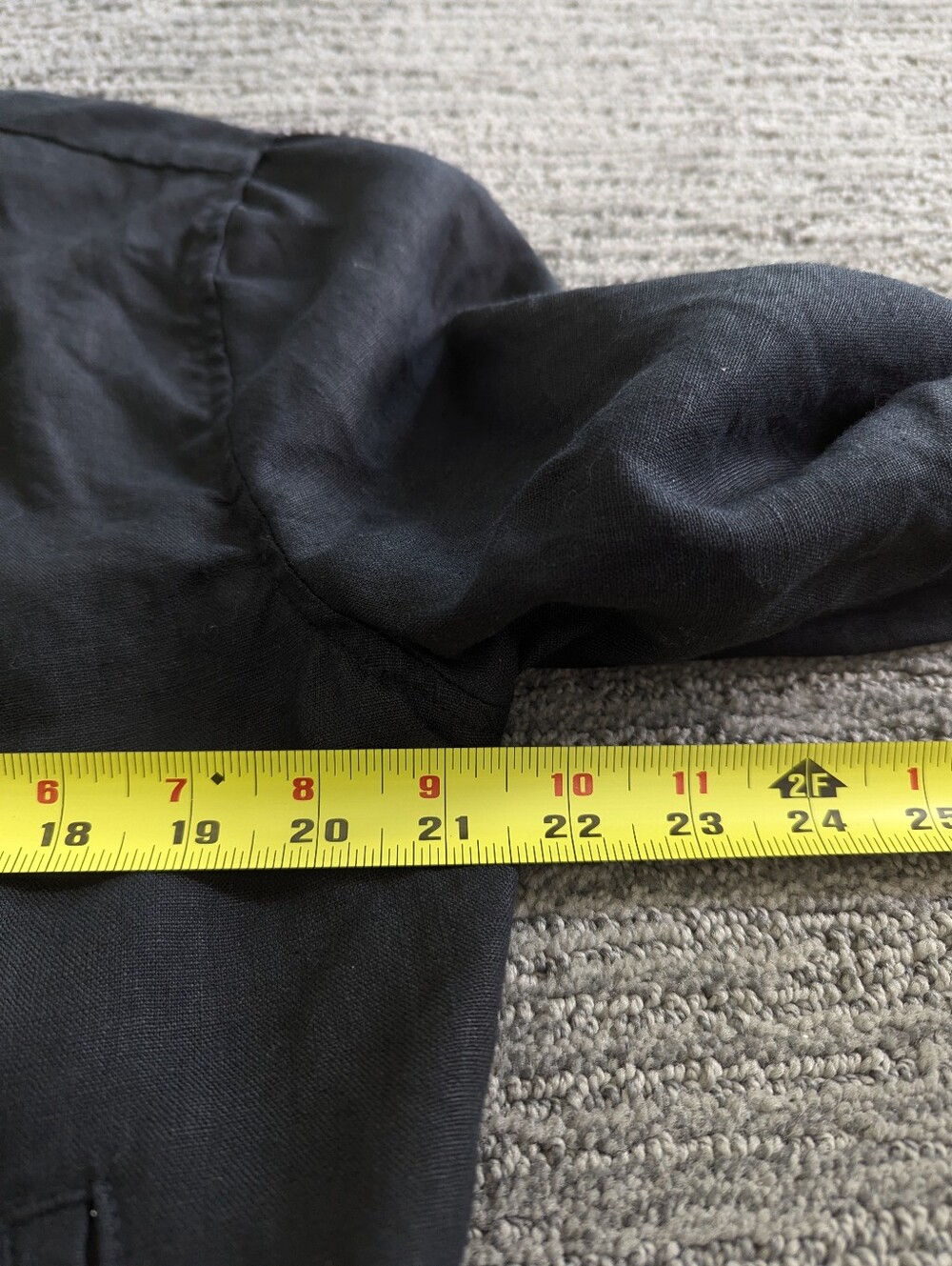 Garnet Hill 100% Linen Lightweight Open Front Drape Jacket - Picture 6 of 9
